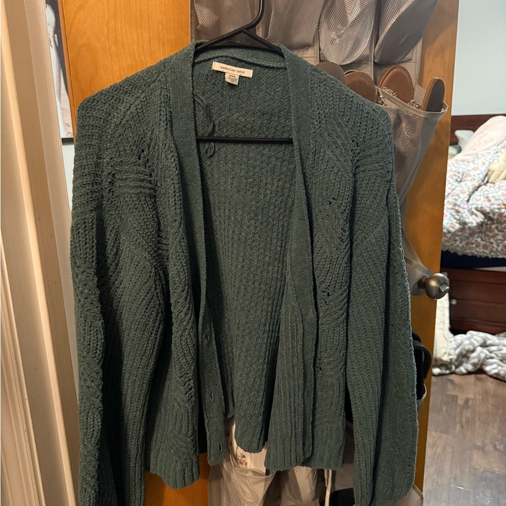 American Eagle Outfitters Teal Fleece Jacket